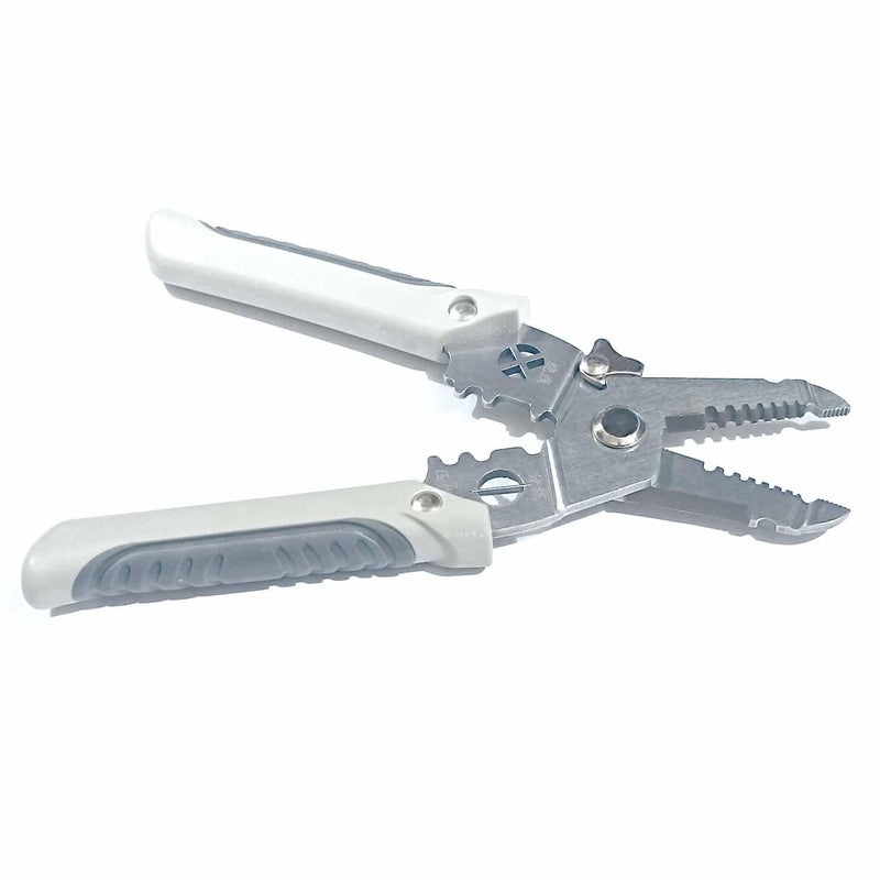 UPTODATETOOLS UPTODATETOOLS 6 in 1 Multifunction Wire Pliers Tool for Electric Cable Stripping Cutting Cable Stripper and Crimping Special Wire Stripper for Electrician  - Image 1