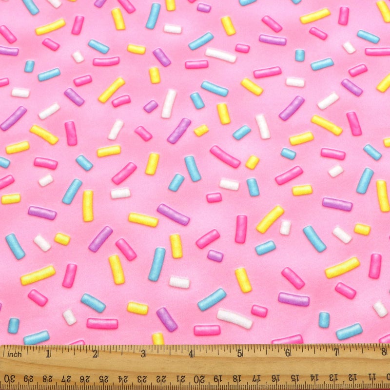 David Angie قماش بوليستر ناعم مزدوج مطبوع من David Angie Candy، نسيج محبوك ناعم وسلس في 4 اتجاهات من The Yard لخياطة الفستان (وردي) - Image 3