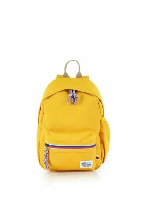AMERICAN TOURISTER  Little Carter Backpack , Polyester, Mustard Yellow|Antimicrobial Lining|Perfect for Kids|Lightweight|Adjustable Padded Strap - 1 Year Global Warranty  | Best Price UAE