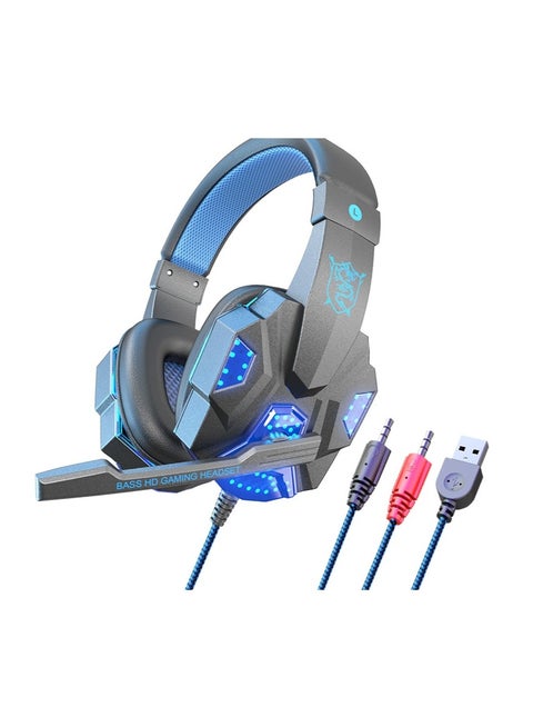 سماعة رأس سلكية للألعاب فوق الأذن لألعاب PS4/PS5/XOne/XSeries/NSwitch والكمبيوتر الشخصي