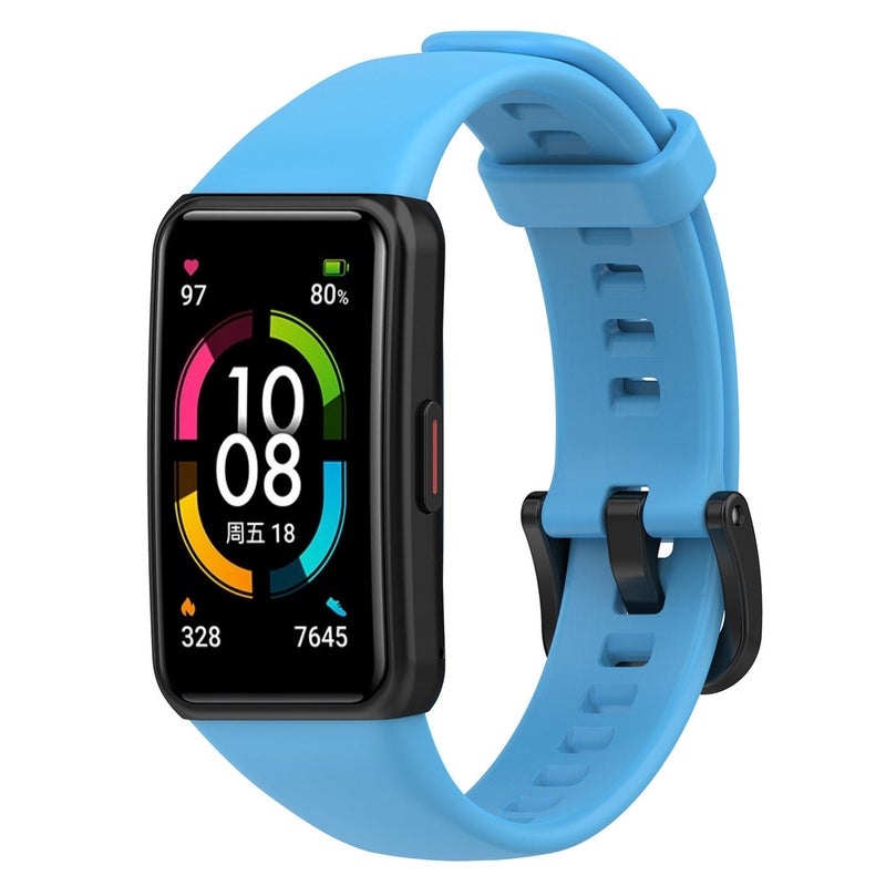 For Huawei Bracelet 6, Honor Glory Bracelet 6 Universal Solid Color Sports Strap Tpu Material With Buckle - Image 1
