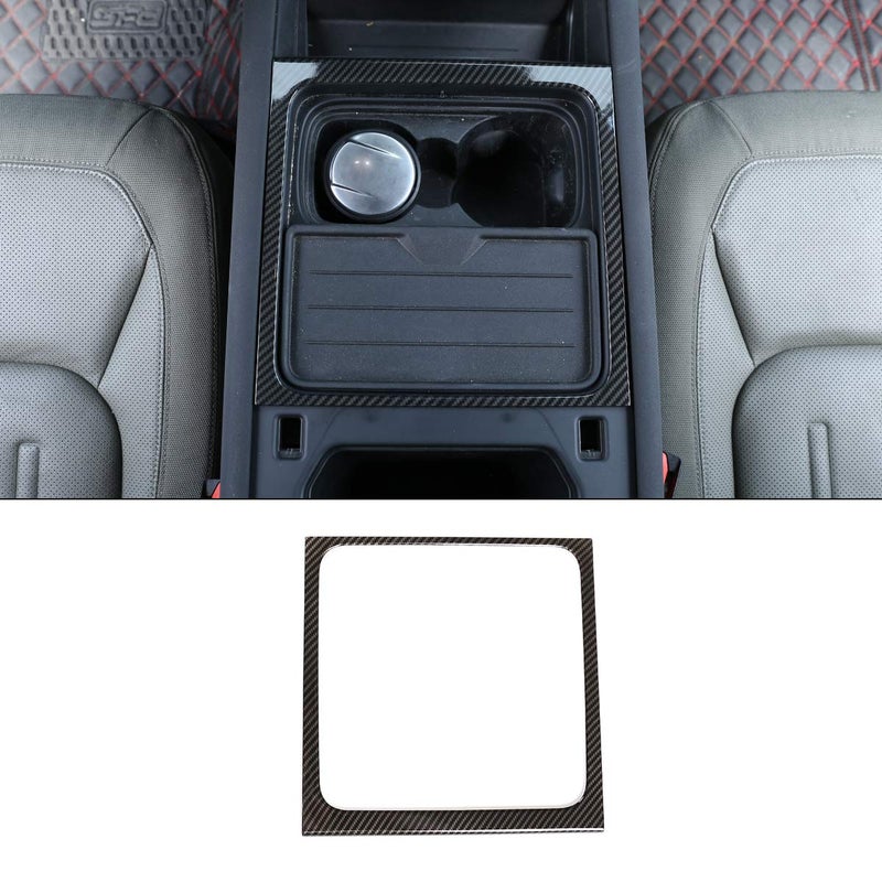 CHEYA ABS Plastic Car Center Console Storage Box Frame Cover Trim for Land Rover Defender 110 2020 2021 Car Accessories Carbon Fiber Style