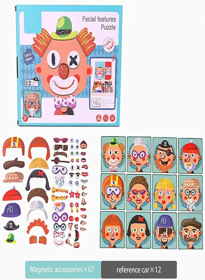 Deoxys 72 Pcs Making Faces Creative ?Social Emotional Learning Activities?Possesses Puzzles and Drawing?Stimulate Children's Interest?Repeat Creation?Sensory Toys for Autistic Children - Image 5