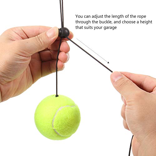 Skylety 4 Sets Garage Parking Aid Ball Parking Guide System Sensor Assistant Kit, Include 4 Retracting Ball with Rope, 4 Adjustable Clips and 4 Screw Hooks, Garage Car Stop Indicator for Vehicles - Image 5