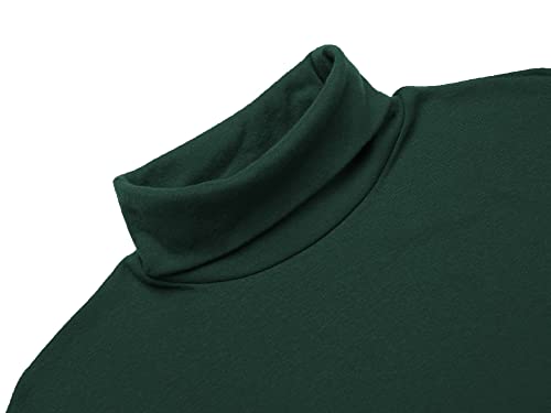 Poriff Mens Casual Basic Knitted Turtleneck Slim Fit Pullover Thermal Sweaters Green S - Image 4