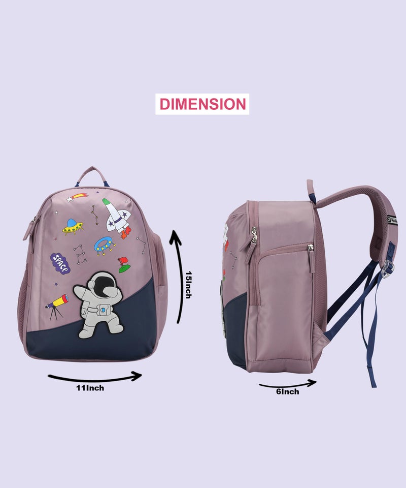 HOT SHOT Junior Series Spaceman School Bag - 22L Kids Backpack, Purple - Image 5