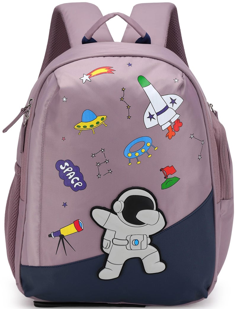 HOT SHOT Junior Series Spaceman School Bag - 22L Kids Backpack, Purple - Image 1