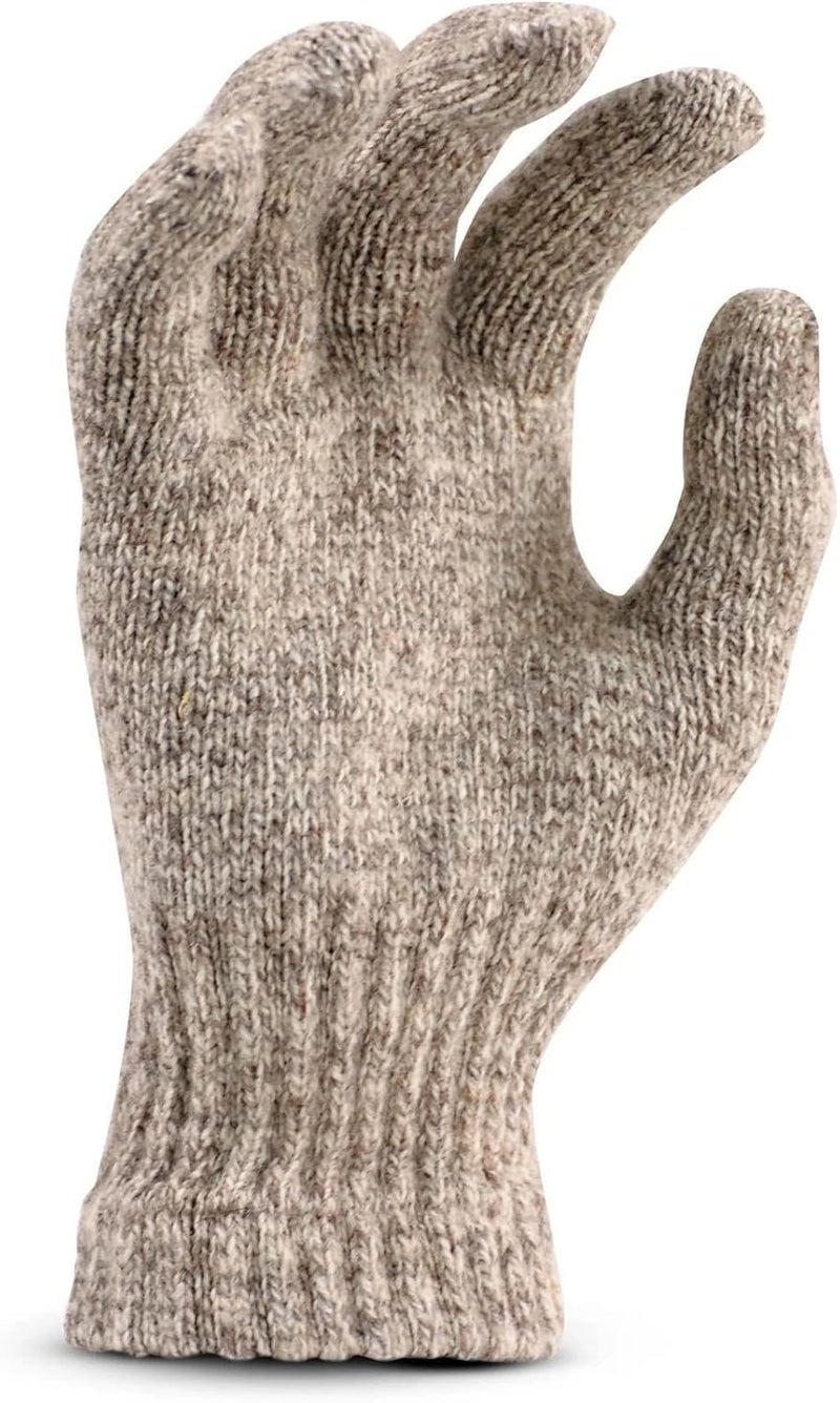 Fox River Men's Mid Weight Ragg Wool Gloves in Brown Tweed - Large - Image 1