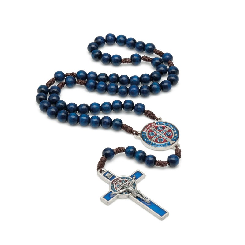 Intercession St. Benedict Holy Medal Rosary (Blue) - Image 1