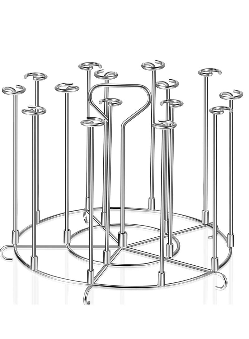 Excefore Stainless Steel Skewer with Dehydrator Stand Compatible with 8 Quart Pressure Cookers and for Ninja Foodi 8 Quar Kabob Grill Air Fryer Accessory - Image 1
