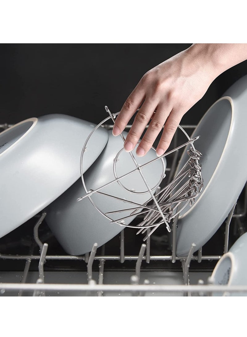 Excefore Stainless Steel Skewer with Dehydrator Stand Compatible with 8 Quart Pressure Cookers and for Ninja Foodi 8 Quar Kabob Grill Air Fryer Accessory - Image 5