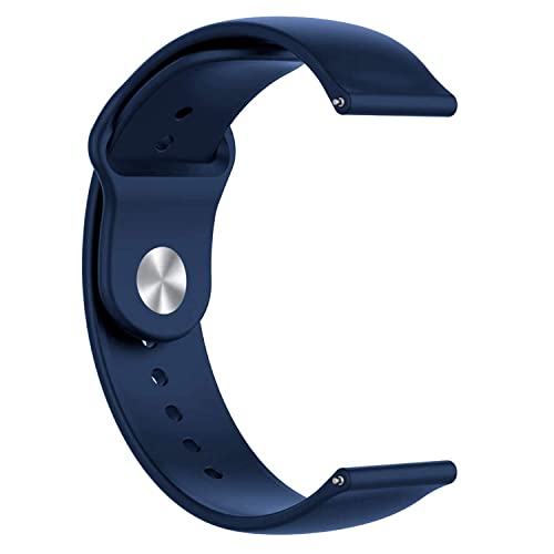 EDNITA 19mm Smart Watch Band Strap with Metal Button Compatible with Noise Colorfit Pro 2/Oxy/Pulse/Beat/Boat Storm Smart Watches & Watches with 19mm Lugs - Black,Blue,White - Pack of 3 - Image 3