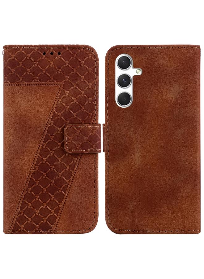 S-TOP Case For Samsung Galaxy S24+ 5G Seven-shaped Embossed Leather Phone Case - Image 1