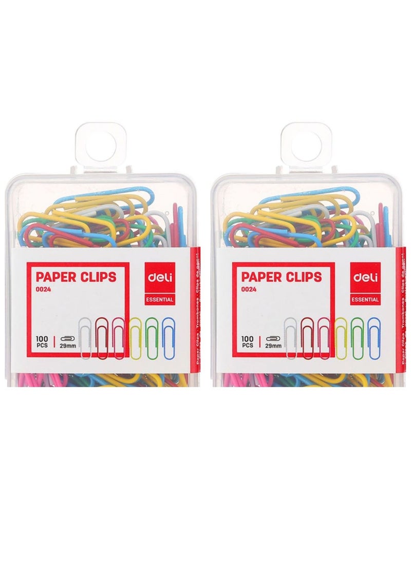 ديلي مجموعة مشابك ورق متعددة الألوان، مكونة من 100 قطعة - Image 1