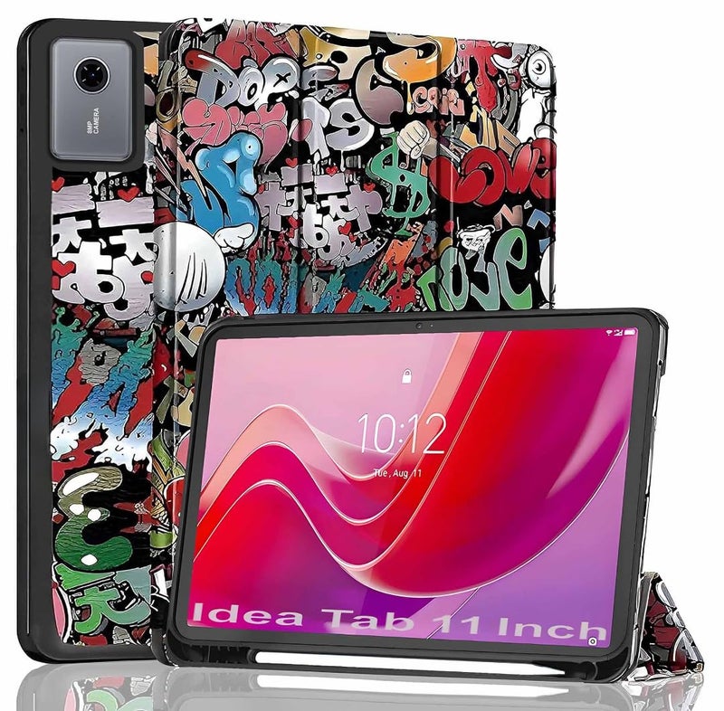 ProElite Cover for Lenovo idea Tab 11 inch 2025 case Cover, Soft Flexible Flip Case Cover for Lenovo idea Tab 11 inch 2025 with Pen Holder [Recoil Series] - Hippy - Image 1