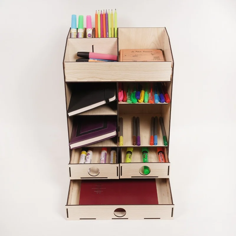 نوتبا 8-Compartment Desktop Organizer with Drawers Document Shelf File Organizer Akça-Org5