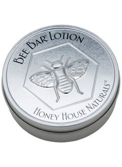 Honey House Naturals Honey House Solid Lotion Bee Bar (No Added Scent 2 Oz) New In Silver Embossed Tin Case  - Image 1