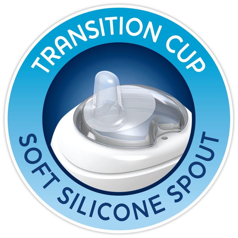 Chicco Transition Sippy Cup with Silicone Spout and Spill-Free Lid 7oz.| Calibration Markings | Removable Handles | Top-Rack Dishwasher Safe | Easy to Hold with Ergonomic Indents |Blue| 4+ months - Image 5