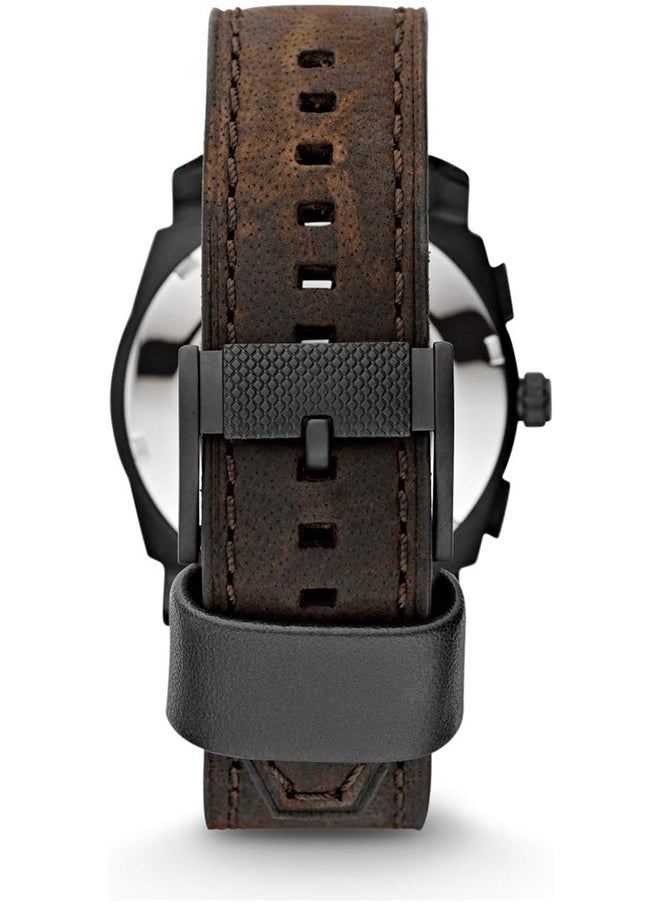 FOSSIL Fossil men's quartz watch, chronograph and leather strap -FS5713  - Image 2