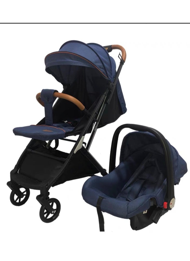 burbay Baby stroller with 2-in-1 foldable car seat  - Image 2
