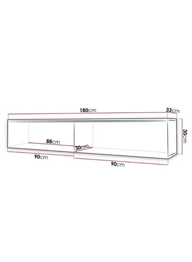 Al Zakharef Furniture Al Zakharef Alone TV Stand – Modern White Entertainment Unit (180cm) - Image 2