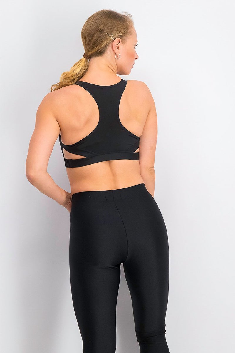 PUMA Women Lightly Padded Training Sports Bra, Black  - Image 2