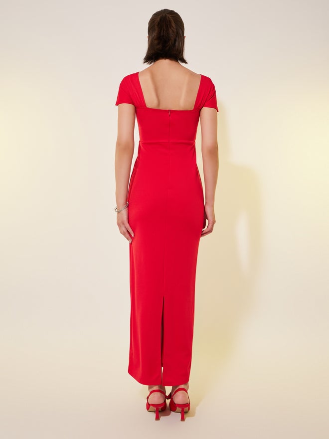 Take Two Red Fitted Column Dress  - Image 5