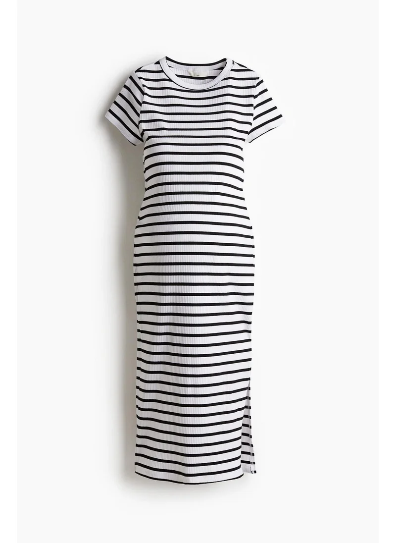 اتش اند ام MAMA Ribbed T-shirt dress