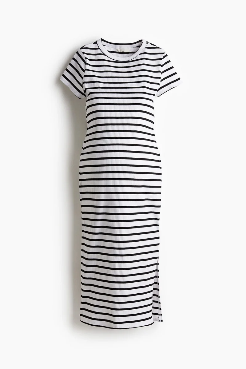 H&M MAMA Ribbed T-shirt dress