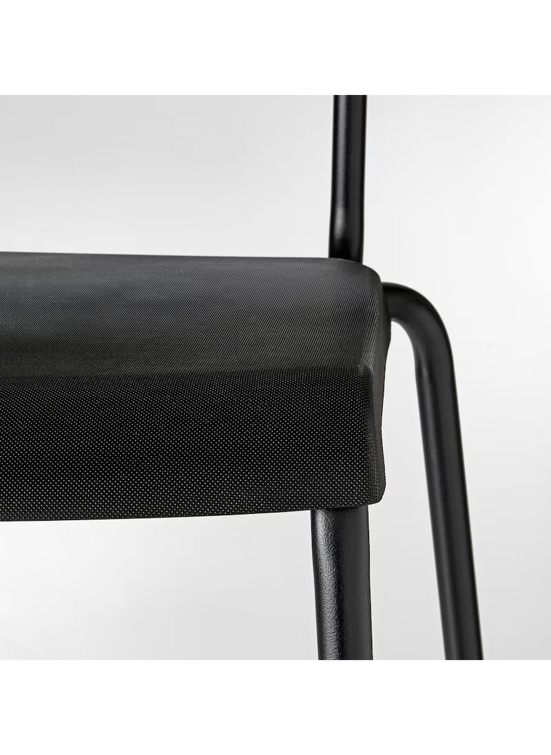 Generic - Bar Stool - Bar Chair - Long Chair (Backrest Comfy Footrest Relaxed Sitting Posture) Black 74 cm - Image 1