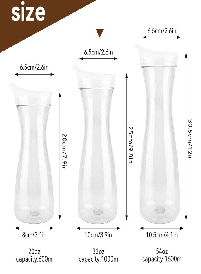 Agatige Water Carafe, Clear Acrylic Water Drink Pitcher Milk Beverage Dispenser Juice Jars with Flip Top Lids for Refrigerator, Bar Home Restaurant Water, Beverage (1, 32OZ) - Image 5