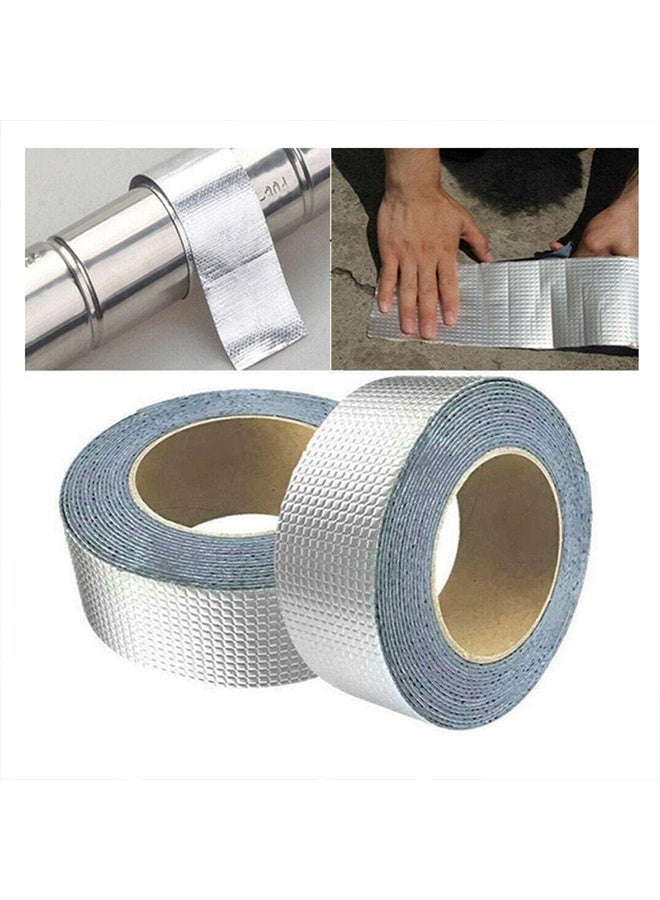 EHOME Waterproof Patch Duct Tape Aluminum Foil Butyl Tape for Roof Leak Surface Window Sill Gap Pipe Rupture,Outdoor Waterproof Leak Proof Repair Tape,Super Waterproof Strong Adhesive Tape-5*500cm - Image 3