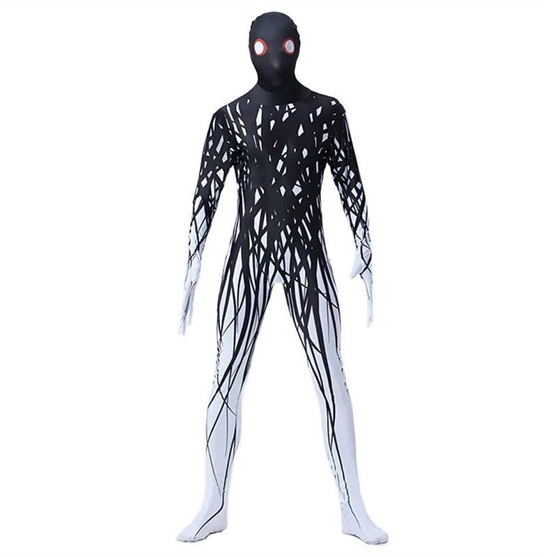 Bluejw Full Body Suit Cosplay Costume Bodysuits Skeleton Skull Zalgo Monster Cosplay Kid's Adults' Men's Boys' Carnival Masquerade Mardi Gras Party Halloween Performance Easy Halloween Costumes Dress Up - Image 3