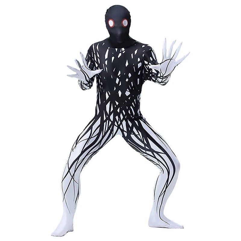 Bluejw Full Body Suit Cosplay Costume Bodysuits Skeleton Skull Zalgo Monster Cosplay Kid's Adults' Men's Boys' Carnival Masquerade Mardi Gras Party Halloween Performance Easy Halloween Costumes Dress Up - Image 2