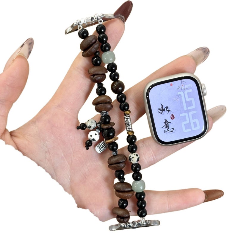 SK Brown Smartwatch Band Compatible with Apple Watch with Adjustable Fit Replacement Strap for Daily Wear - Image 4