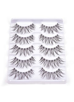 EYEMEI False Eyelashes 5 Pairs Multipack Synthetic Fiber Material 3D Lashes Natural Reusable Lashes for Professional Used for Women Girls by EYEMEI  - Image 5