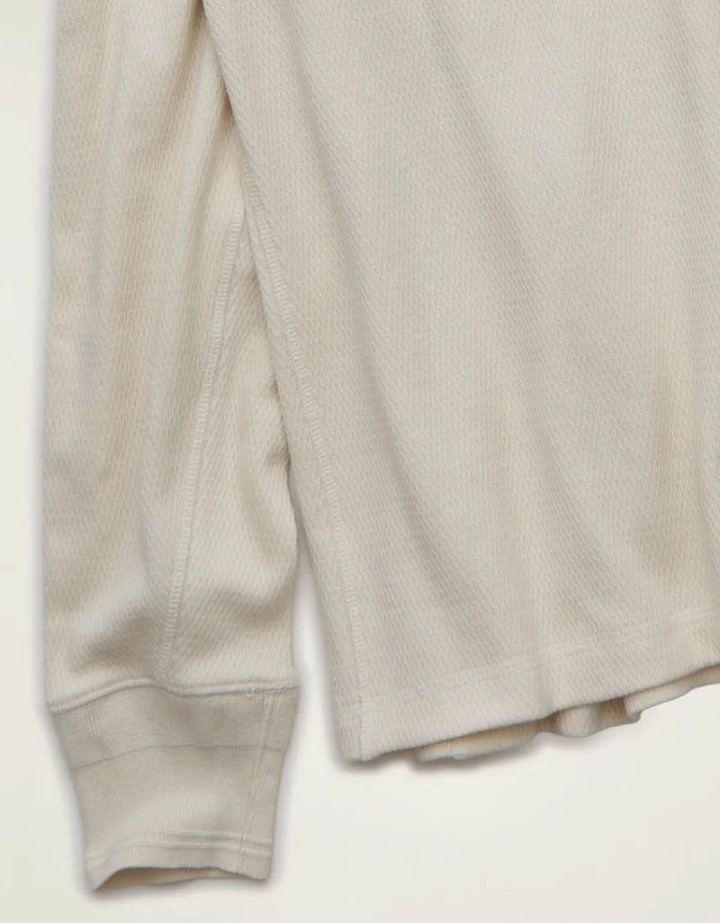 American Eagle  AE Boxy Fit Garment-Washed Thermal Shirt  | Best Price UAE