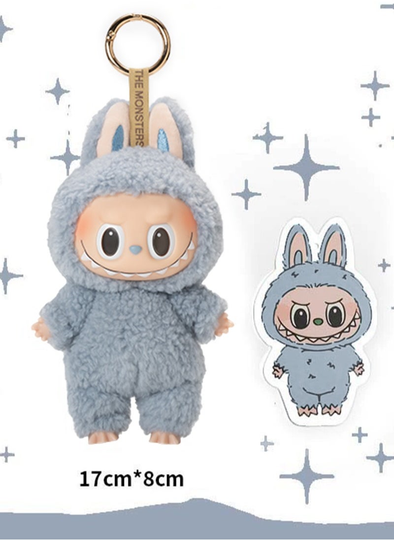 LABUBU LABUBU LABUBU I Generation Of The Motherland Version Of The Macaron Bubble Series Blind Box Vinyl Doll Plush Doll Gift - Sea Salt Coconut 1pcs  - Image 2