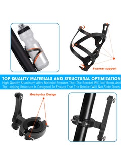 Y&D Bike Cup Holder, Bicycle 2-in-1 Bottle Bracket Aluminum Alloy Water Cage Universal Rotation Drink Holders for  - Image 2