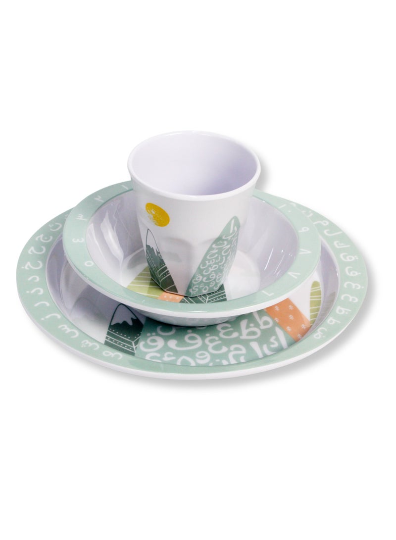 ONCE UPON A DUA Eat & Learn Dinner Set (3pc Set) - Image 1