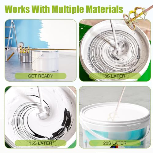 VIXAVI Paint Mixer for Drill - Drill Paint Mixer Works with Any Drill Bit - Rust-Proof Paint Stirrer for Drill - Paint Stirring Drill Attachment for 1-5 Gallon Bucket - Drill Mixer for Paint, Resin & Epoxy - Image 3