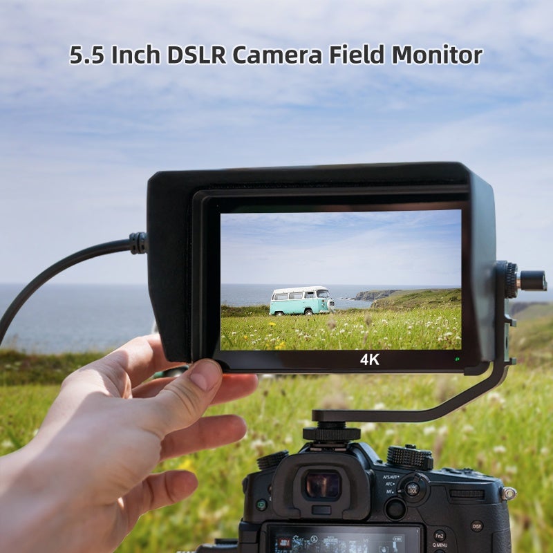 Field Monitor: 5.5 Inch 1920x1080 IPS Touch Panel, 460Nits Brightness - Accurate Color Reproduction With ITU Standards, HDMI Loop Output for DSLR/Mirrorless Camera Filming Sessions - Image 4