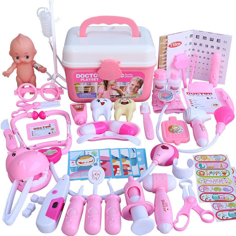 Children's Baby Stethoscope Injection Tool Box Little Doctor Play Nurse Toy Set Girl Boy Play House - Image 3
