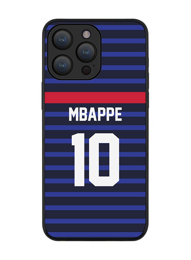 Stylizedd Cover for iPhone 15 Pro Max Case Rugged Black Slim fit Flexible Protective Phone Cases - Football Team - FrancePlayer Name - Mbappe - Image 1