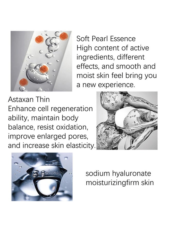 YURHERSU جوهر الوجه لشد الحبة الناعمة ، جوهر الوجه لشد اللؤلؤ الناعم بفيتامين سي ، تحسين الخط الدقيق ، تقوية إيقاظ البشرة ، ترطيب غني وليس المسام المتقلصة اللزجة ، تقليل تبخر الماء 30 مل - Image 5