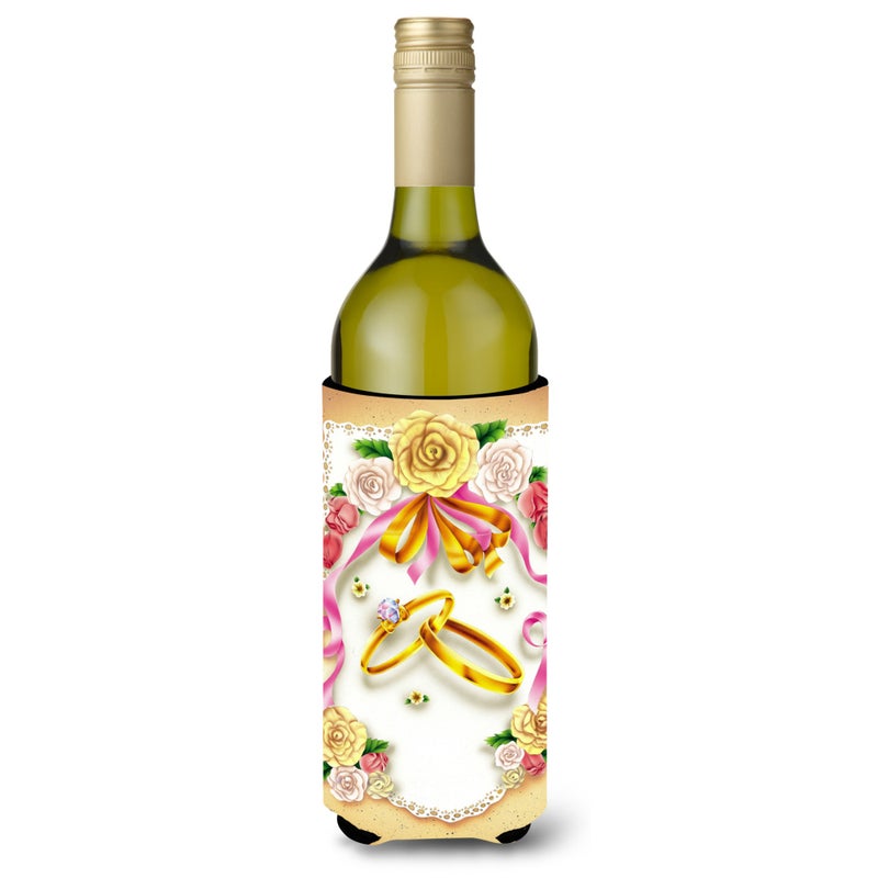 Caroline's Treasures ""Caroline's Treasures APH0604LITERK Wedding Rings Wine Bottle Koozie Hugger  750ml  Multicolor""