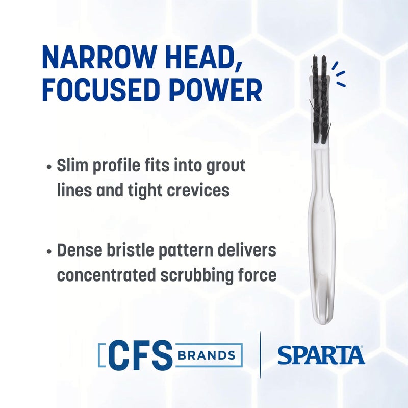 SPARTA Flo-Pac Nylon Grout Brush with Nylon Bristles for Floors, 8 Inches, White, (Pack of 24) - Image 4