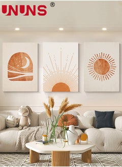 UNUNS 3Pcs Abstract Wall Art Home Decor,Moon And Sun Prints For Living Room Bedroom,Large Modern Canvas Wall Art,30x40cm(Only Drawing Core)  - Image 3