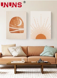 UNUNS 3Pcs Abstract Wall Art Home Decor,Moon And Sun Prints For Living Room Bedroom,Large Modern Canvas Wall Art,30x40cm(Only Drawing Core)  - Image 4