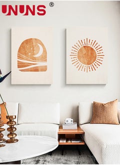 UNUNS 3Pcs Abstract Wall Art Home Decor,Moon And Sun Prints For Living Room Bedroom,Large Modern Canvas Wall Art,30x40cm(Only Drawing Core)  - Image 2